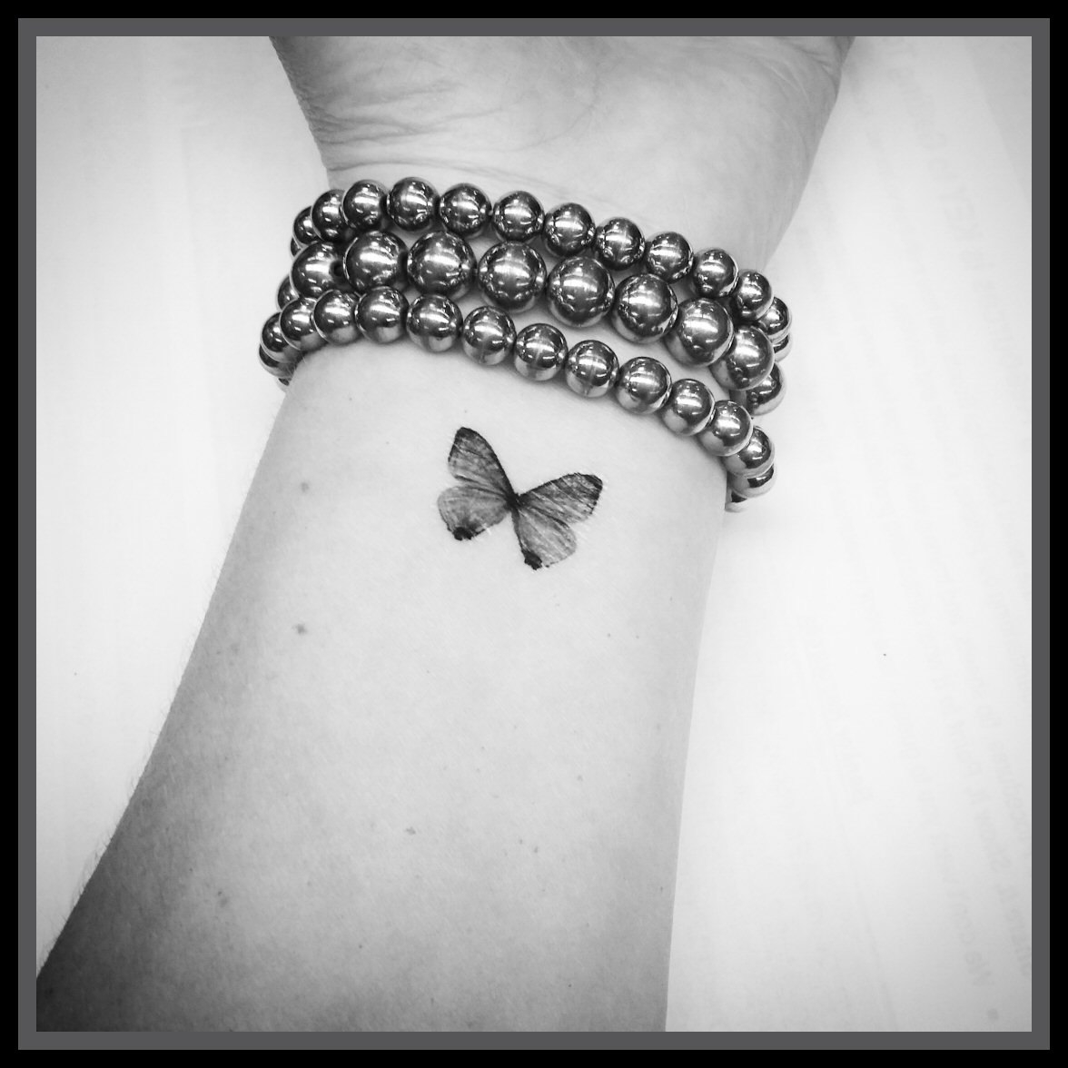 Small Butterfly Tattoo On Wrist in measurements 1176 X 1176