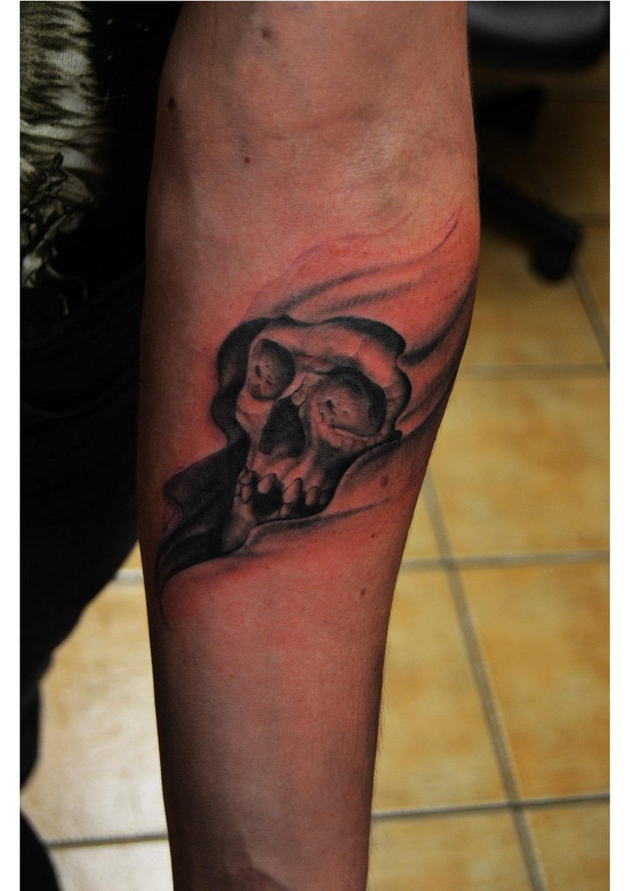 Small Grim Reaper Skull Tattoo On Arm with dimensions 900 X 1273