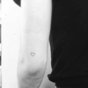 Small Heart Tattoo On The Back Of The Left Arm Tattoo Artist Ok regarding proportions 1000 X 1000