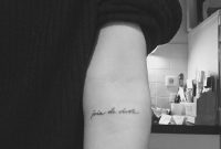 Small Tattoo Joie De Vivre Joy Of Life On The Left Inner Forearm for measurements 960 X 1280