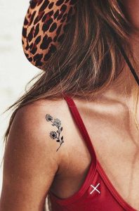 Small Wild Flower Shoulder Tattoo Ideas For Women Minimal Floral throughout proportions 1351 X 2048