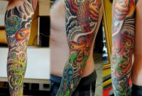 Smiling Girl With Full Sleeve Colorful Tattoos Photo 3 Creative with sizing 888 X 900