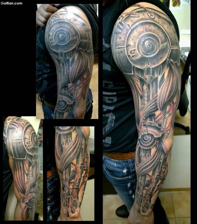 Solid 3d Cyborg Arm Tattoo For Men 2018 Tattoos Ideas for dimensions 838 X 953