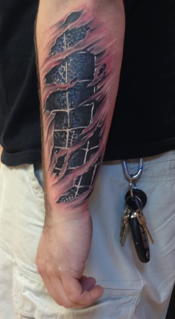 Spiderman Tattoo On Left Arm for proportions 735 X 1337