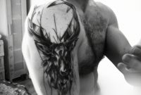 Stag Tattoo On Upper Arm And Shoulder Tattoo Stag Tattoo pertaining to proportions 1168 X 1334