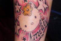 Stars And Hello Kitty Head Tattoo On Arm D3adfrog with regard to proportions 850 X 939