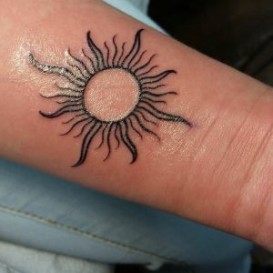 Sun Tattoo On Forearm pertaining to measurements 1080 X 1080