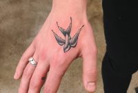 Swallow Tattoo On The Hand And Little 8 Tattoo On The Right Middle for measurements 1000 X 1000