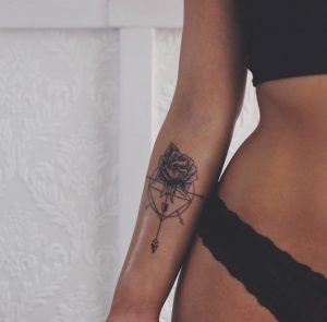 Tattoo Rose Arrow Underarm Arm Bliss Pinte within size 1242 X 1222