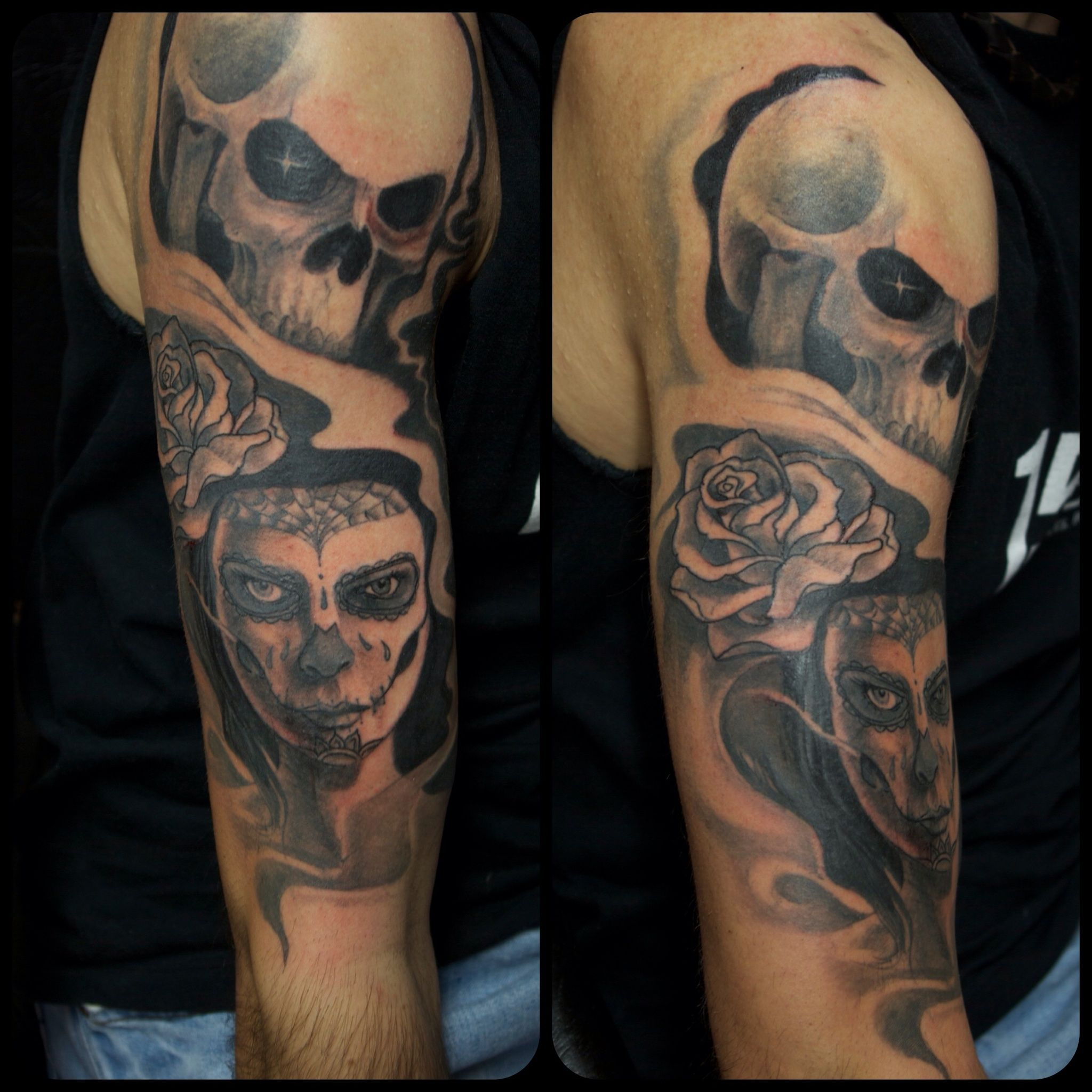 Tattoo Skull Woman Rose Arm Tattoo Marecuza Tattoo Piercing regarding sizing 2048 X 2048