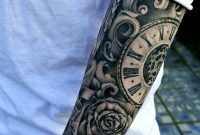 Tattoos For Men Clock And Rose Tattoo And Mens Rose Tattoos Rose for proportions 736 X 1096