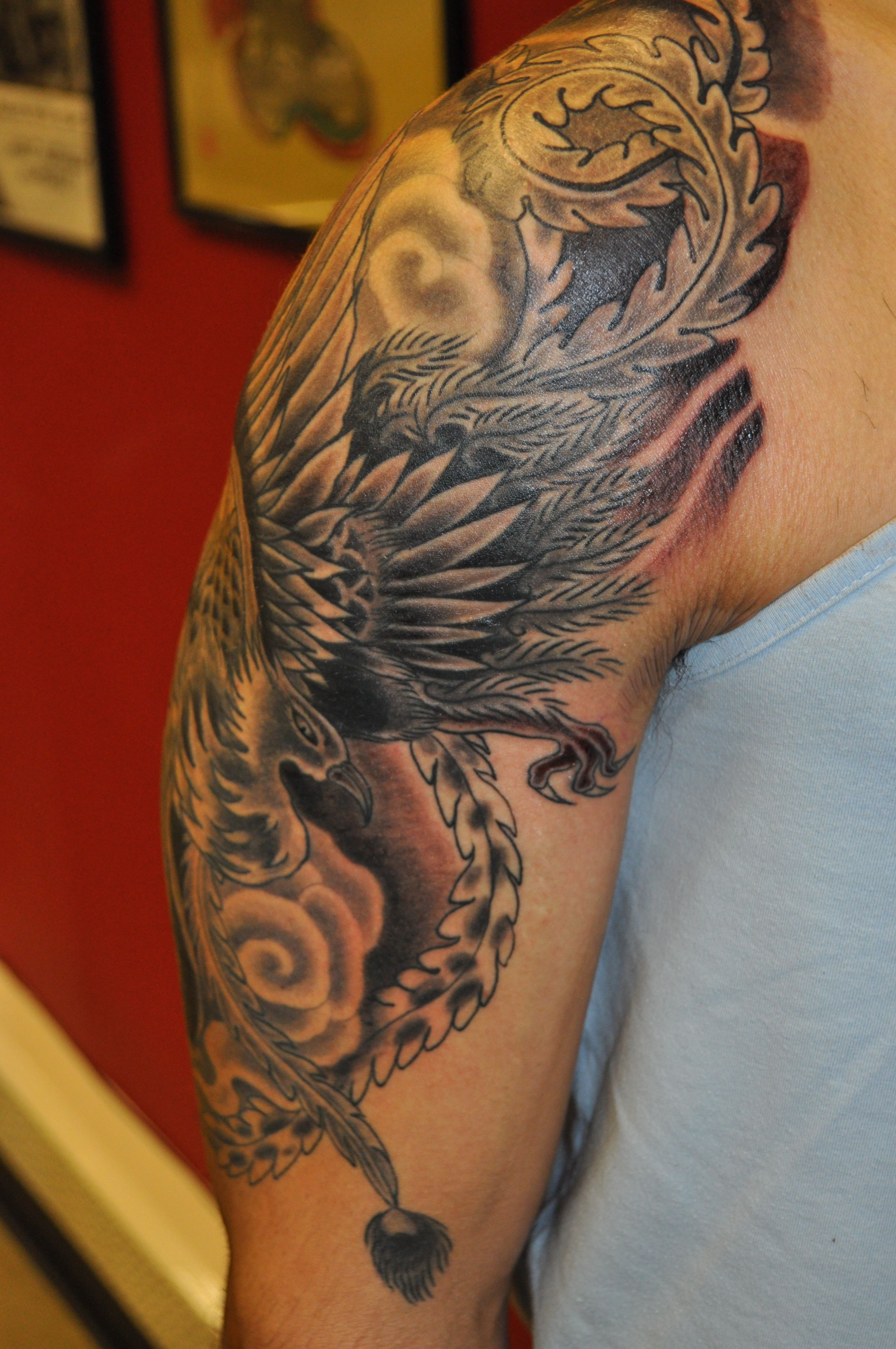 Tattoos Free Download Phoenix Bird Sleeve Warren At inside measurements 2136 X 3216