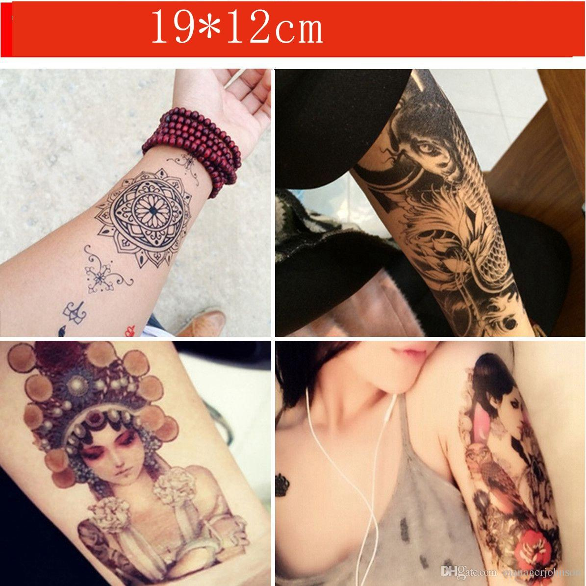 Temporary Tattoos Waterproof Flower Arm Human Skeleton Carp And So with size 1195 X 1195