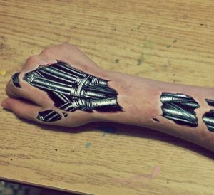 Terminator Body Paint That Destiny Painted On Her Own Actual Arm regarding dimensions 1264 X 1155