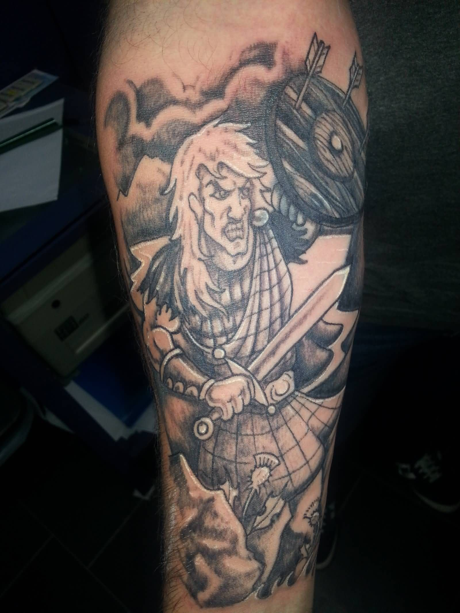 Terrific Scottish Warrior Tattoo On Forearm Scottish Warrior with sizing 1600 X 2133