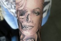 Terrific Skull Marilyn Monroe Tattoo On Forearm Masshi128 D6pxeef pertaining to dimensions 1024 X 1635