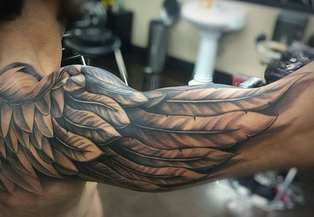 The 109 Best Wing Tattoos For Men Improb regarding proportions 1080 X 748