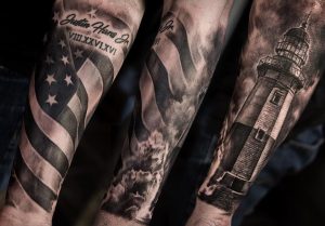The 80 Best American Flag Tattoos For Men Improb with size 1080 X 751