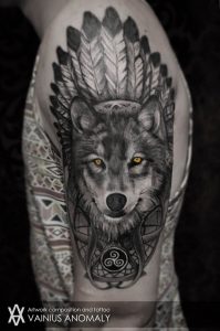 The 85 Best Wolf Tattoos For Men Improb within measurements 736 X 1110