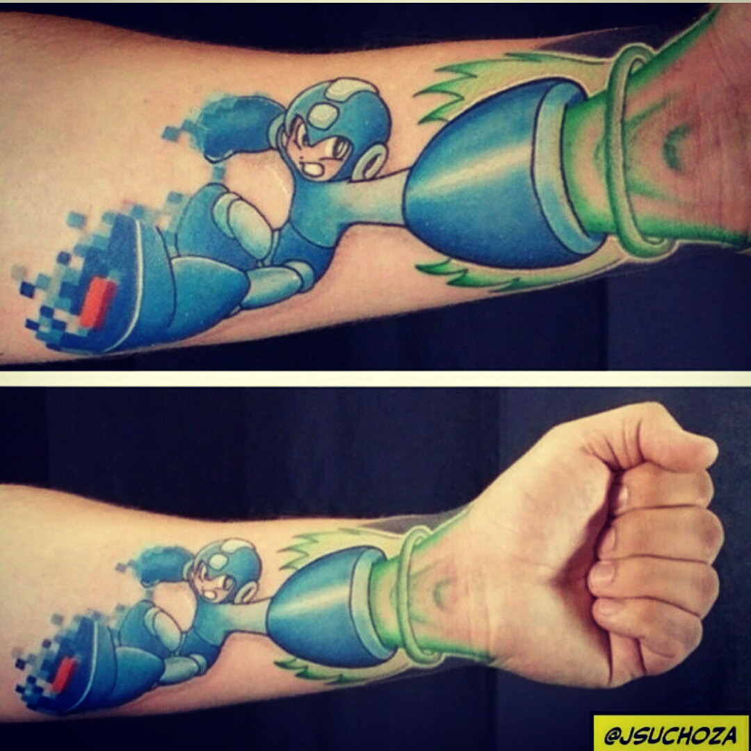 The Absolute Sickest Megaman Tattoo Ive Ever Seen Megaman for measurements 1080 X 1080