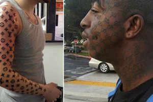 The Louis Vuitton Sleeve Tattoo Meets The Gucci Face Tattoo Racked Ny for measurements 1200 X 800