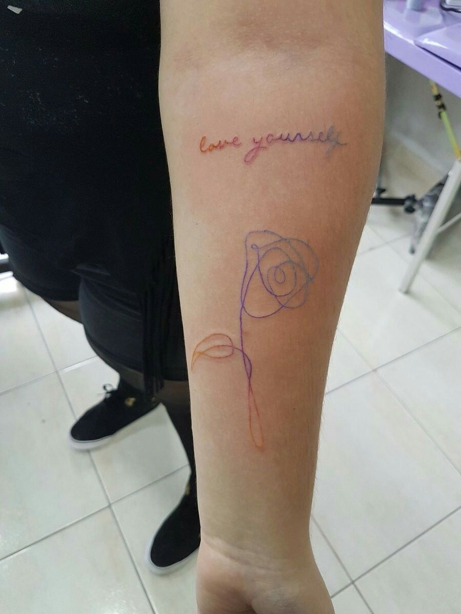 This Tattoo Is Really Pretty Especially Because It Does Show Bts for proportions 900 X 1200