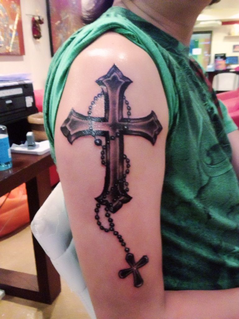 To Prove My Faith A Big Cross On My Right Arm With A Small with size 768 X 1024