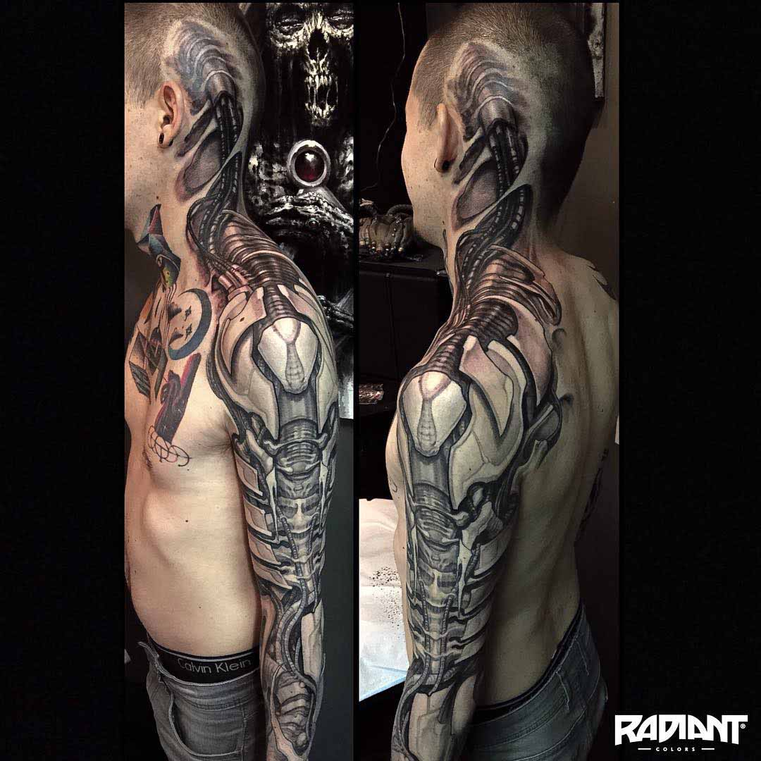 Top 80 Best Biomechanical Tattoos For Men Improb intended for size 1080 X 1080