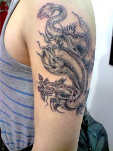 Traditanol Chinese Dragon Tattoo Picture Japanese Dragon Bicep pertaining to size 1940 X 2594