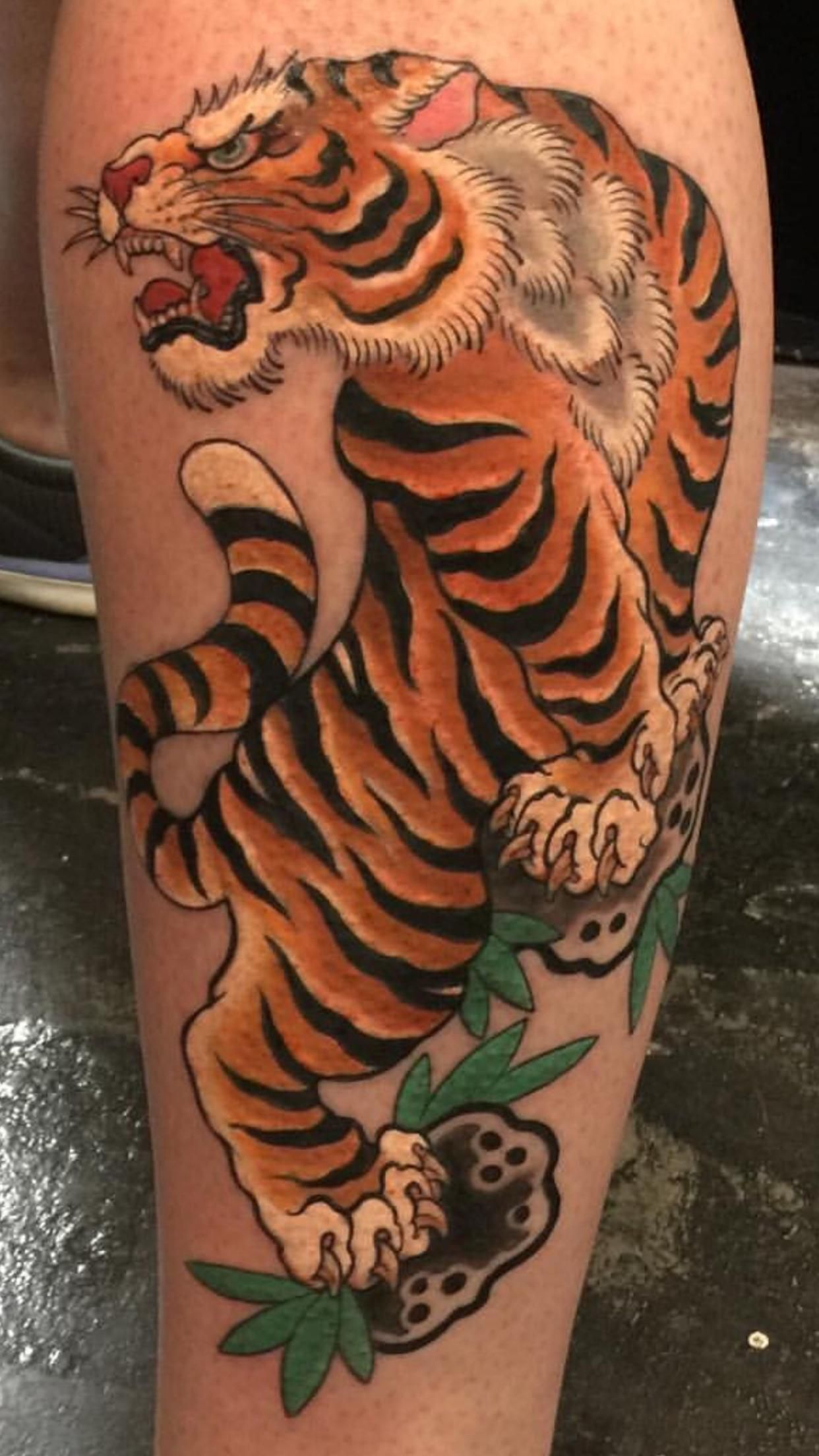 Traditional Japanese Tiger Ami James At Love Hate Social Club with dimensions 1242 X 2208