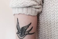 Traditional Swallow Tattoo On The Back Of The Left Arm Body Art intended for measurements 849 X 1000