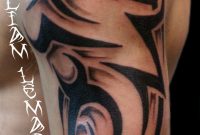 Tribal And Shading Upper Arm Tattoo Lemaster99705 On Deviantart regarding proportions 670 X 1192