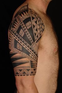 Tribal Aztec Tattoo Designs Tribal Arm Half Sleeve Tattoo throughout proportions 1067 X 1600