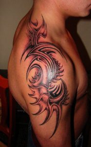 Tribal Dragon Arm Tattoo Design Tribal Tattoo Design Around Arm for proportions 706 X 1131