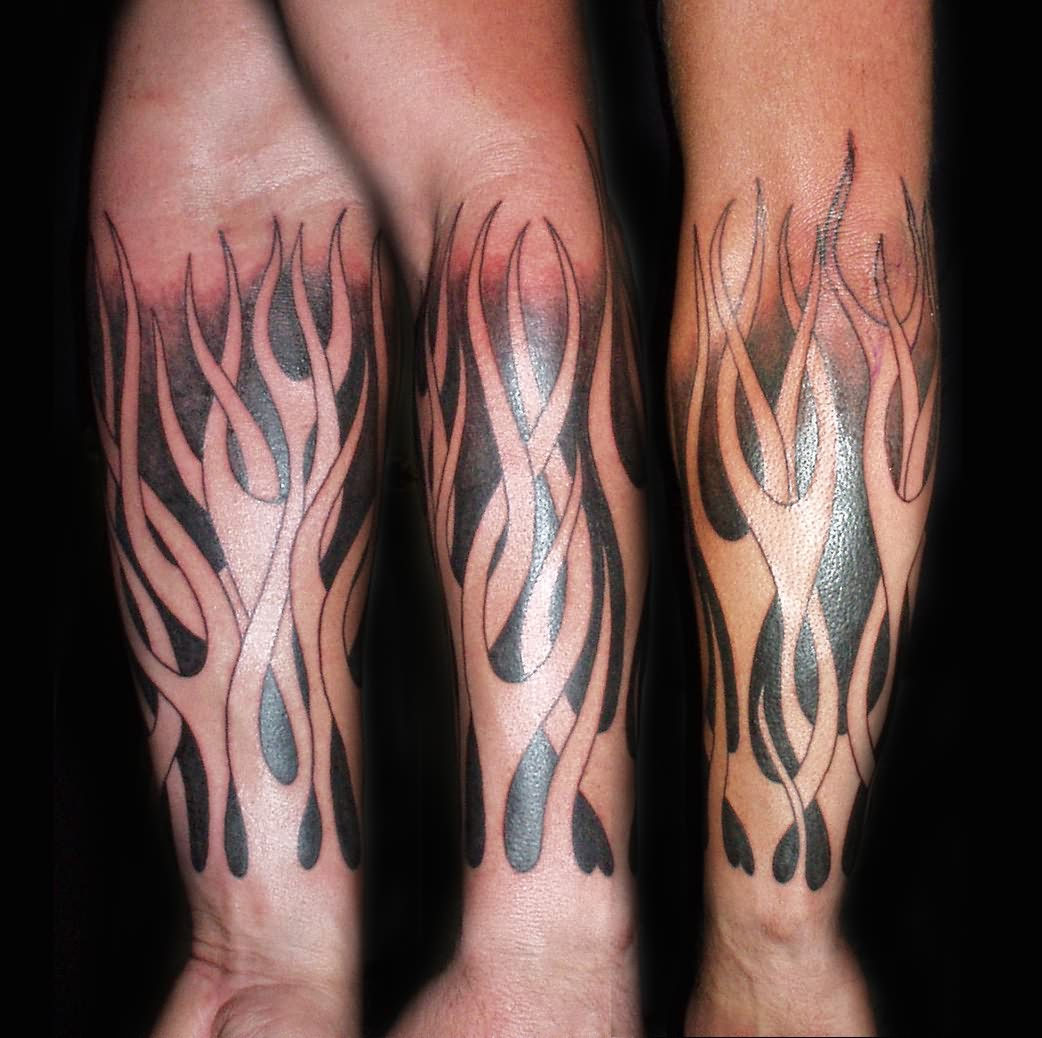 Tribal Flames Tattoos On Arm pertaining to measurements 1042 X 1038