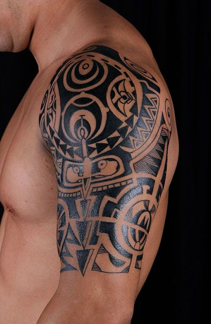 Tribal Shoulder Tattoos For Guys Tattooideaslive Tattoos intended for proportions 736 X 1128