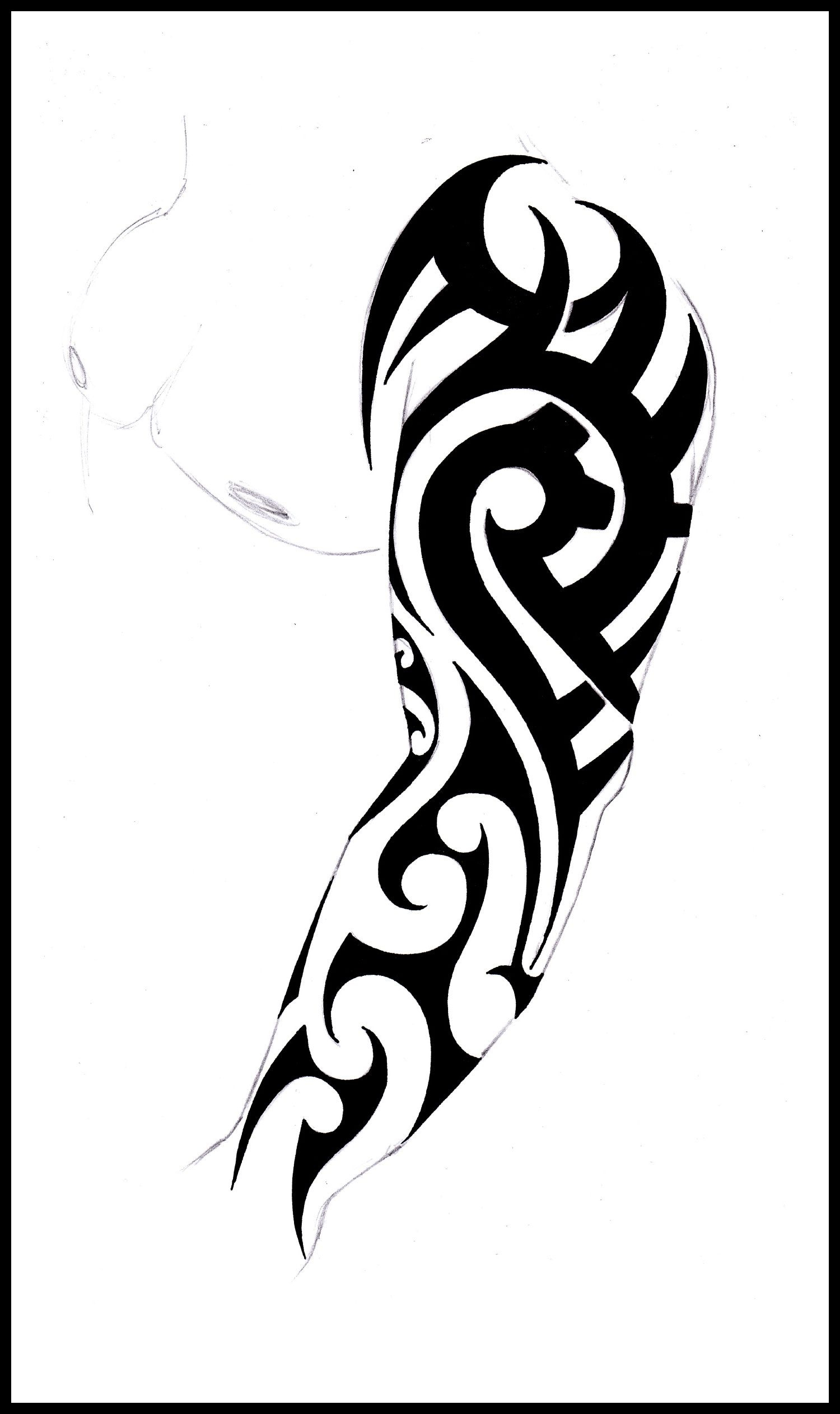 Tribal Sleeve Tattoo Stencil Tribal Full Sleeve Design Tribal within proportions 1500 X 2524