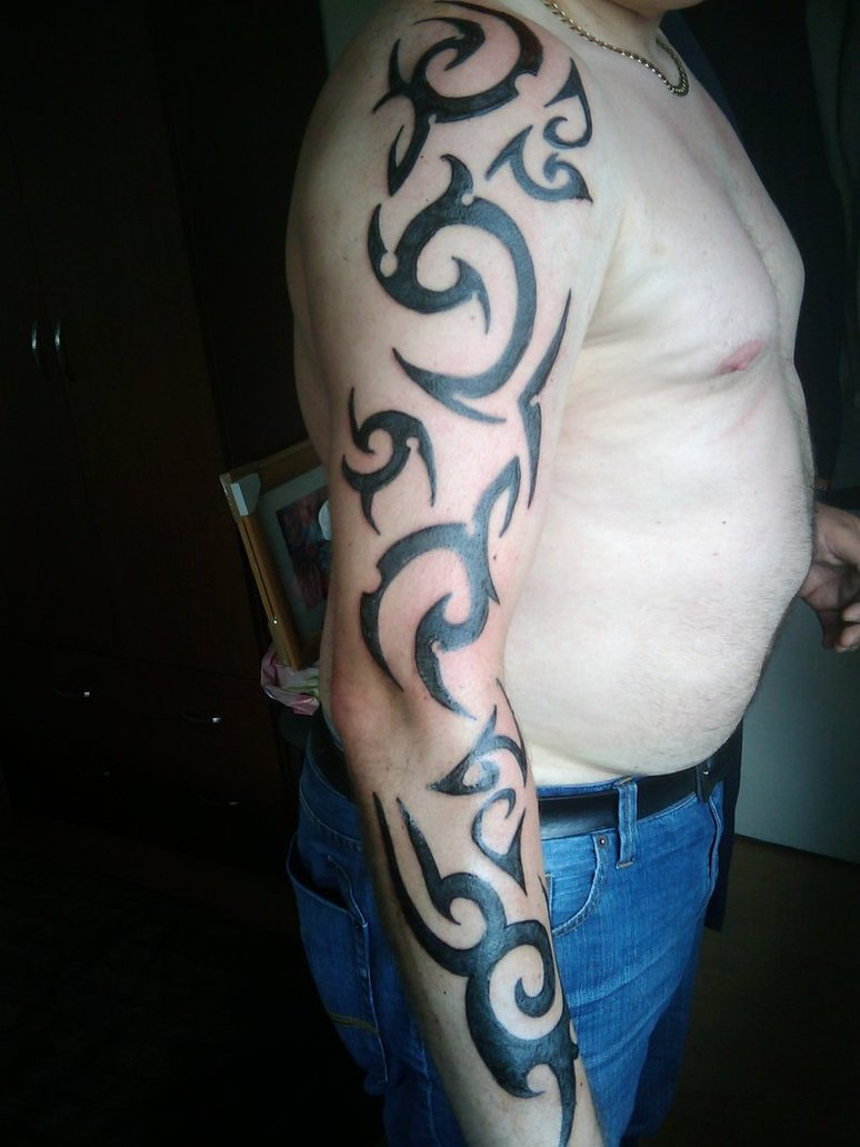 Tribal Tattoo On Arm Sleve Design For Men Tattoomagz for measurements 774 X 1032