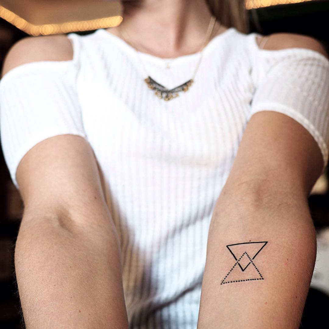 Two Triangles Tattoo On Arm Best Tattoo Ideas Gallery with size 1080 X 1080