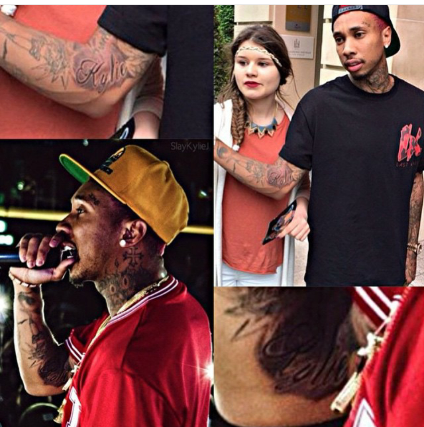 Tyga Gets Kylies Name Tatted On His Arm Pics inside sizing 1440 X 1450