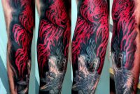 Unique Flames Tattoo On Arm inside measurements 1600 X 1593