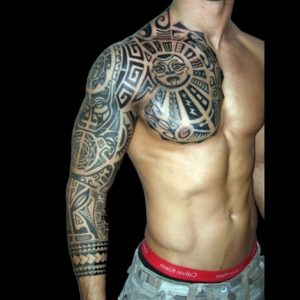 Upper Arm And Chest Tattoo Chest Arm Sleeve Tattoos Upper Arm Sleeve pertaining to proportions 1024 X 1024