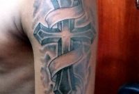 Upper Arm Cross Tattoo Sabreclah On Deviantart intended for sizing 894 X 894