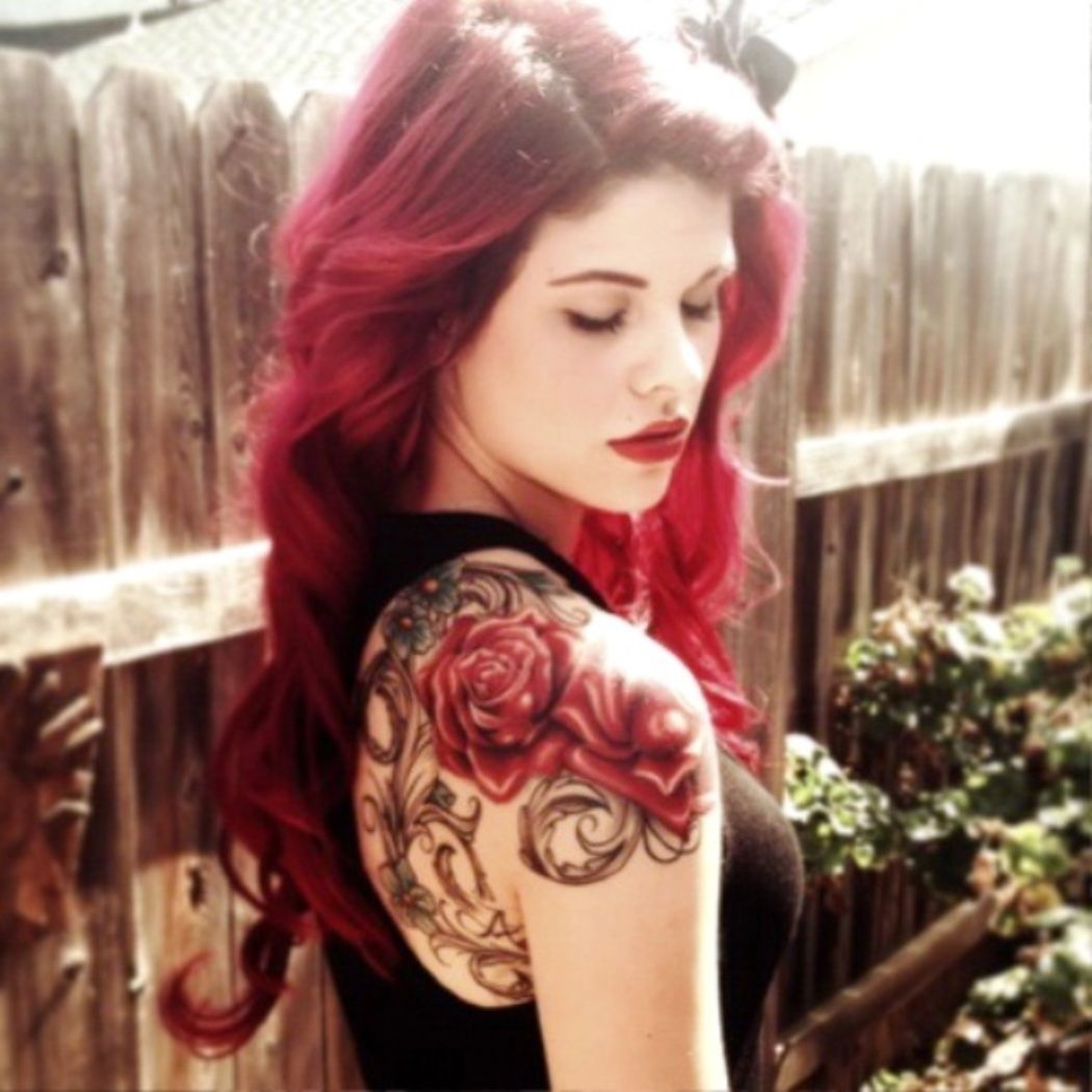 Upper Arm Rose Tattoos For Women A Collection Of Cool Tattoo Ideas inside size 1050 X 1050
