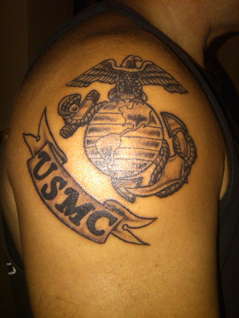 Usmc Arm Tattoo On Tattoochief Usmc Bulldog Tattoo within sizing 800 X 1067