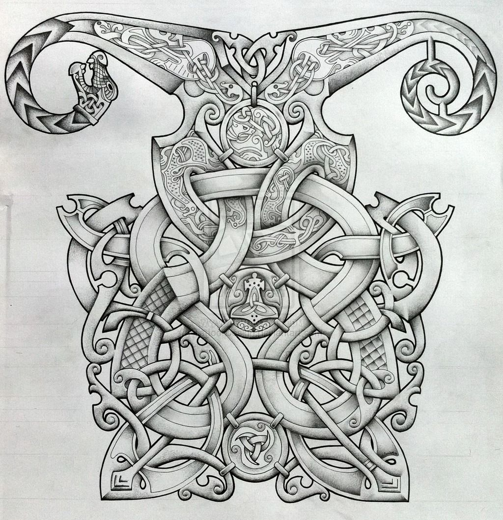 Viking And Oseberg Influenced Knotwork Design Tattoo Design throughout dimensions 1024 X 1058