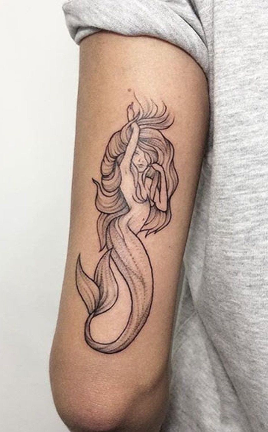 Vintage Mermaid Tattoo Ideas At Mybodiart Beautiful Black And regarding measurements 930 X 1500