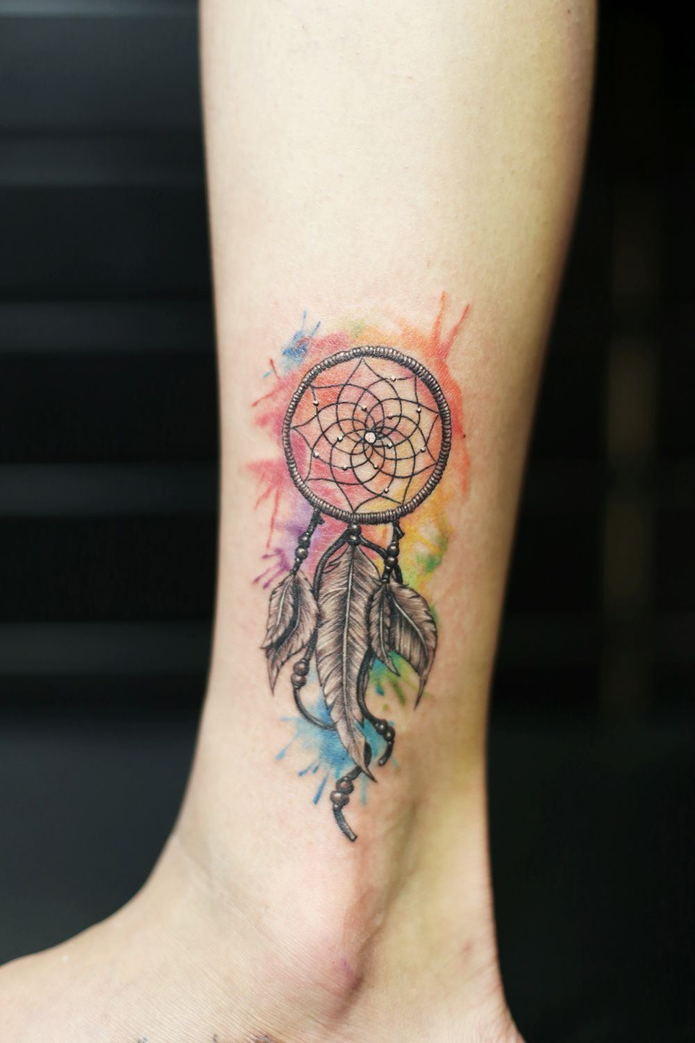 Water Color Dreamcatcher Tattoo Inked Girl Small Size Tattoo for proportions 1000 X 1500