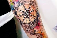 Watercolor Compass Inner Forearm Tattoo Ideas For Women Ides De intended for measurements 736 X 1187