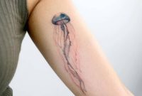 Watercolor Jellyfish Tattoo On The Left Inner Arm Tattoo Artist pertaining to size 1000 X 897